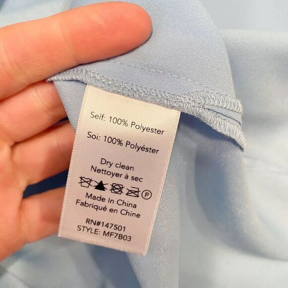 Kobi Halperin Light Blue Blouse with Black Embroidery - Picture 10 of 10